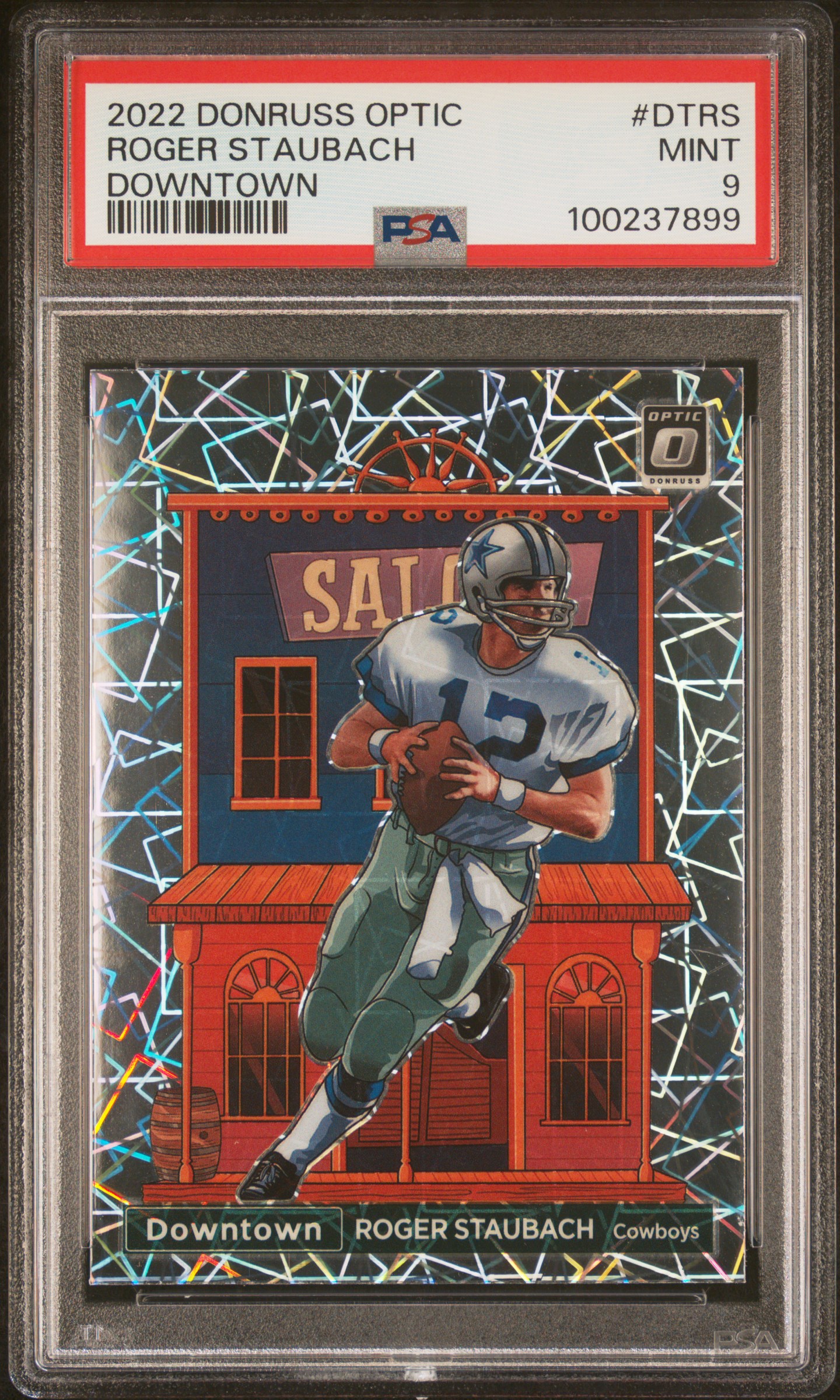 2022 Panini Donruss Optic Downtown Roger Staubach #Dtrs (Downtown) Mint 9 front