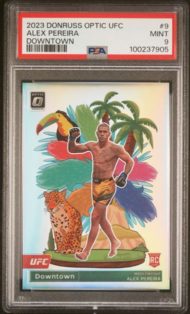 2023 Panini Donruss Optic Ufc Downtown Alex Pereira #9 Mint 9 front