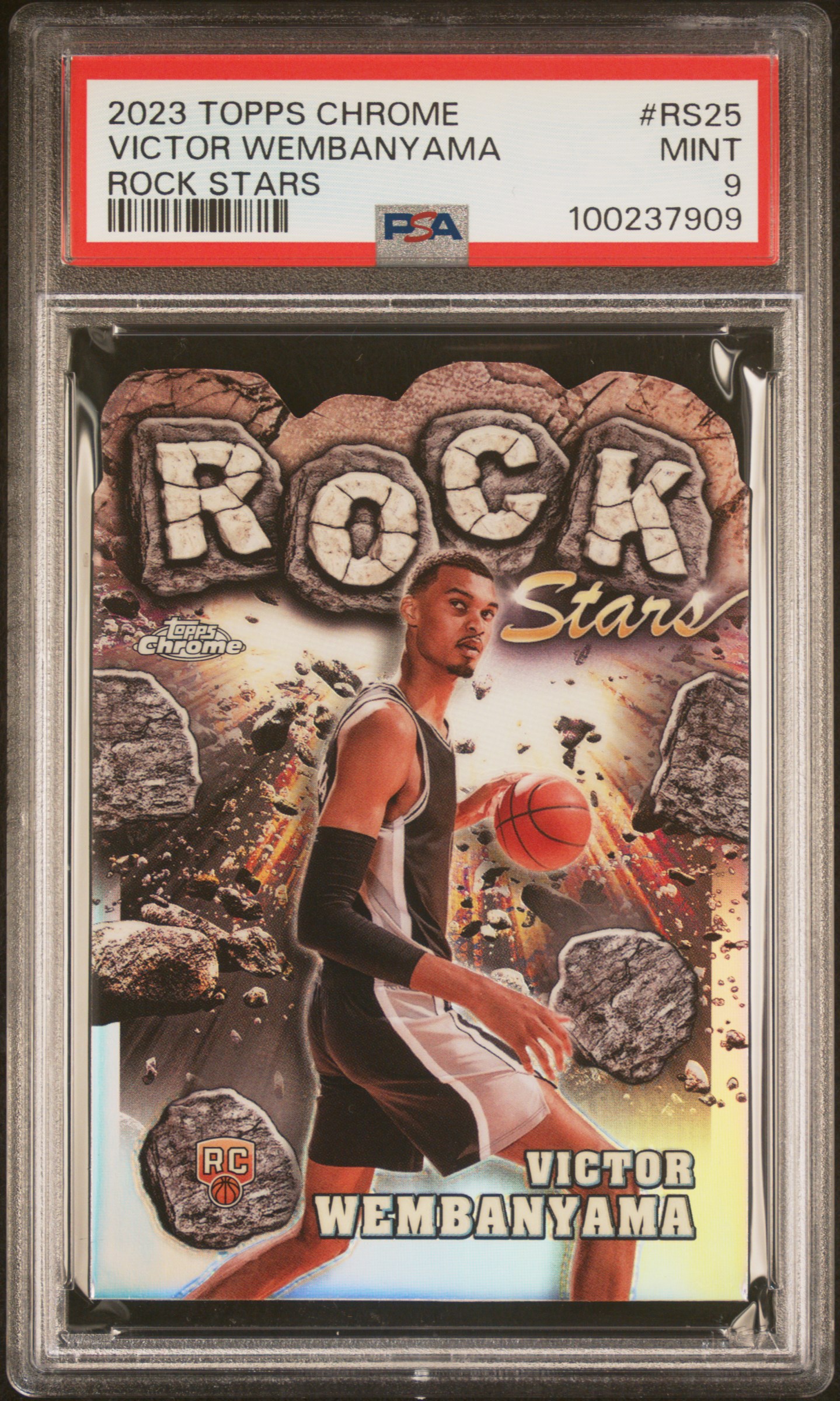 2023 Topps Chrome Rock Stars Victor Wembanyama #Rs25 Mint 9 front