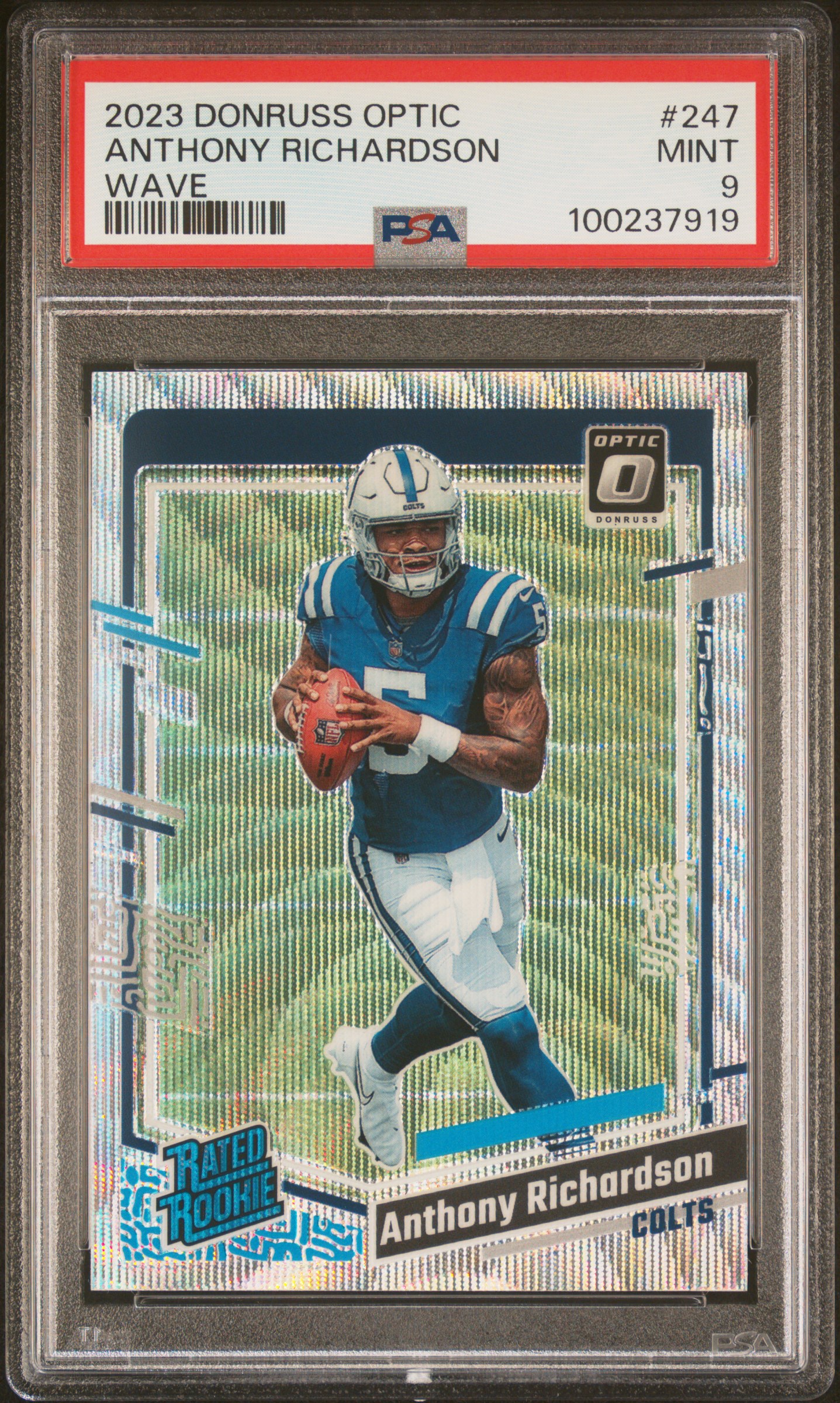 2023 Panini Donruss Optic Anthony Richardson #247 (Wave) Mint 9 front