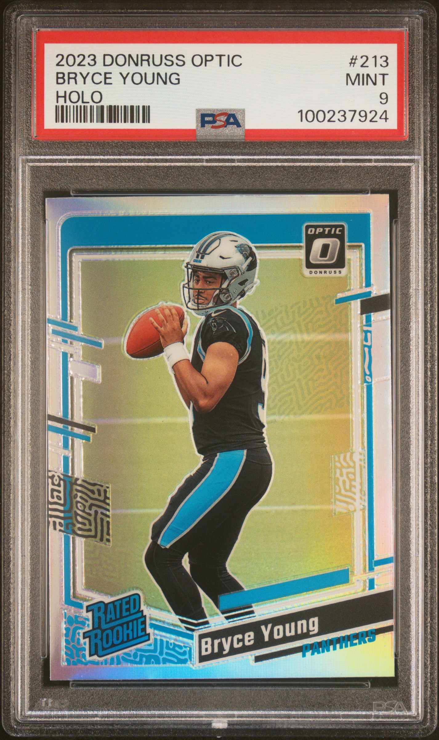 2023 Panini Donruss Optic Bryce Young #213 (Holo) Mint 9 front