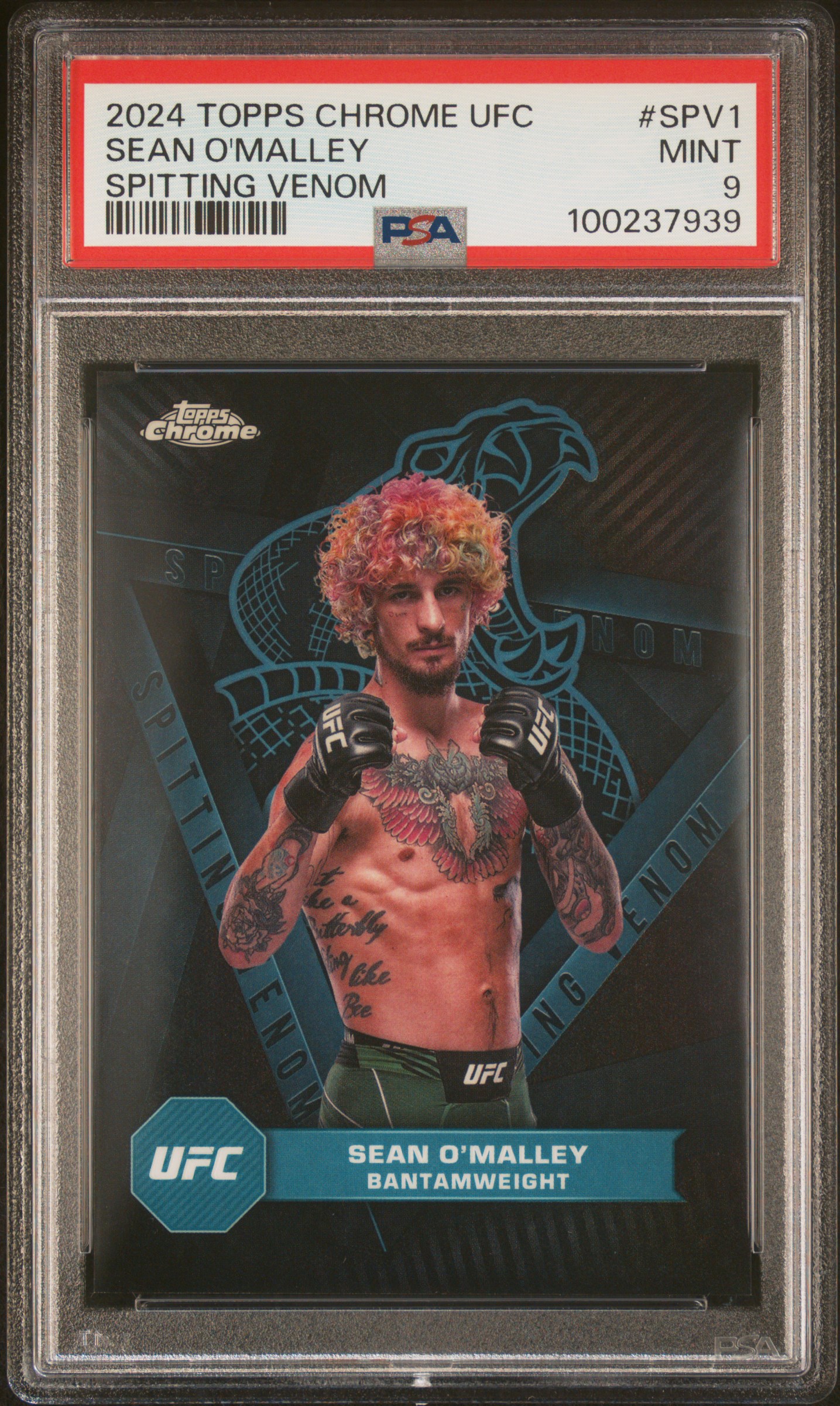 2024 Topps Chrome Ufc Spitting Venom Sean O'malley #Spv1 Mint 9 front