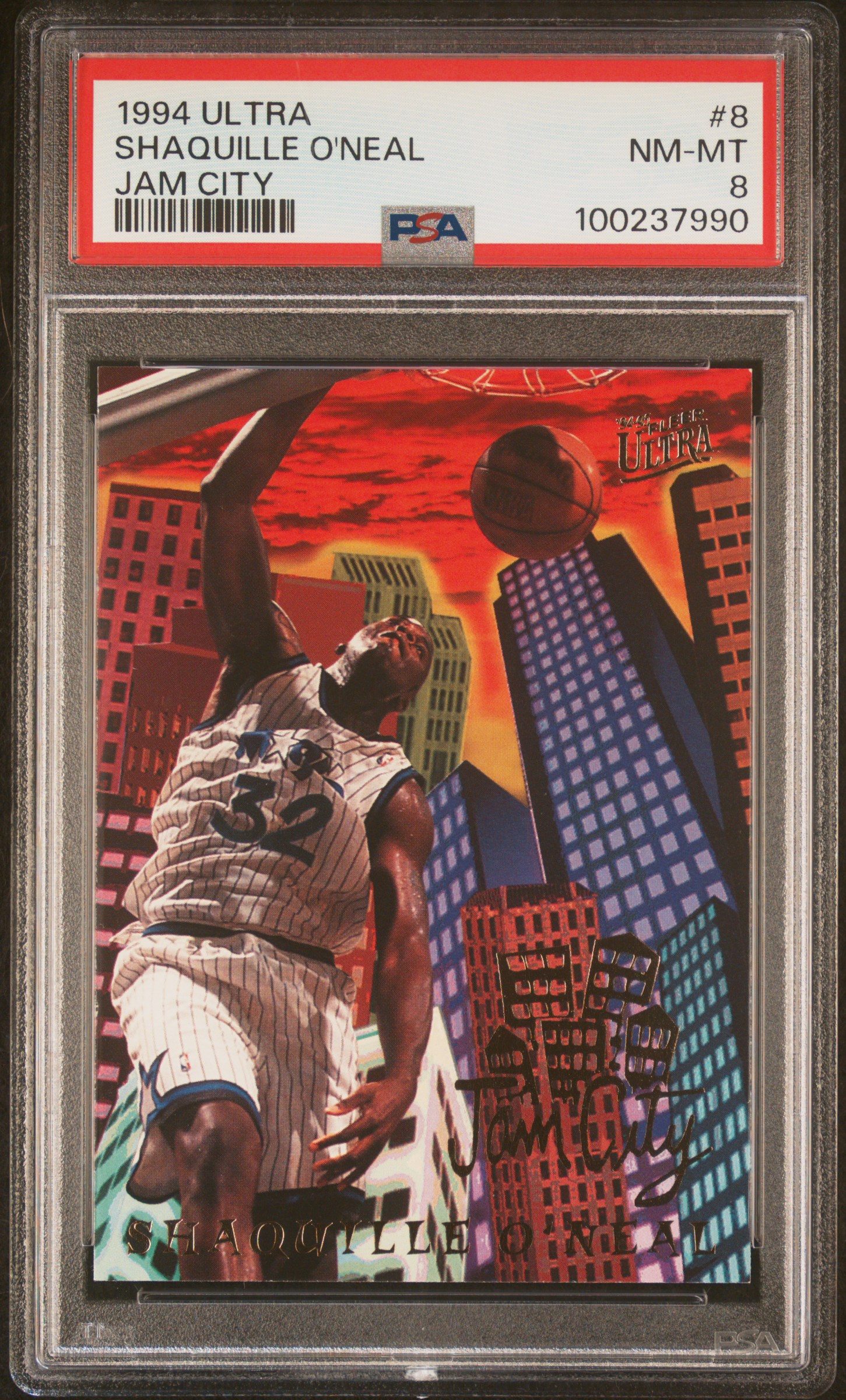 1994 Ultra Jam City Shaquille O'neal #8 (Jam City) Nm-Mt 8 front