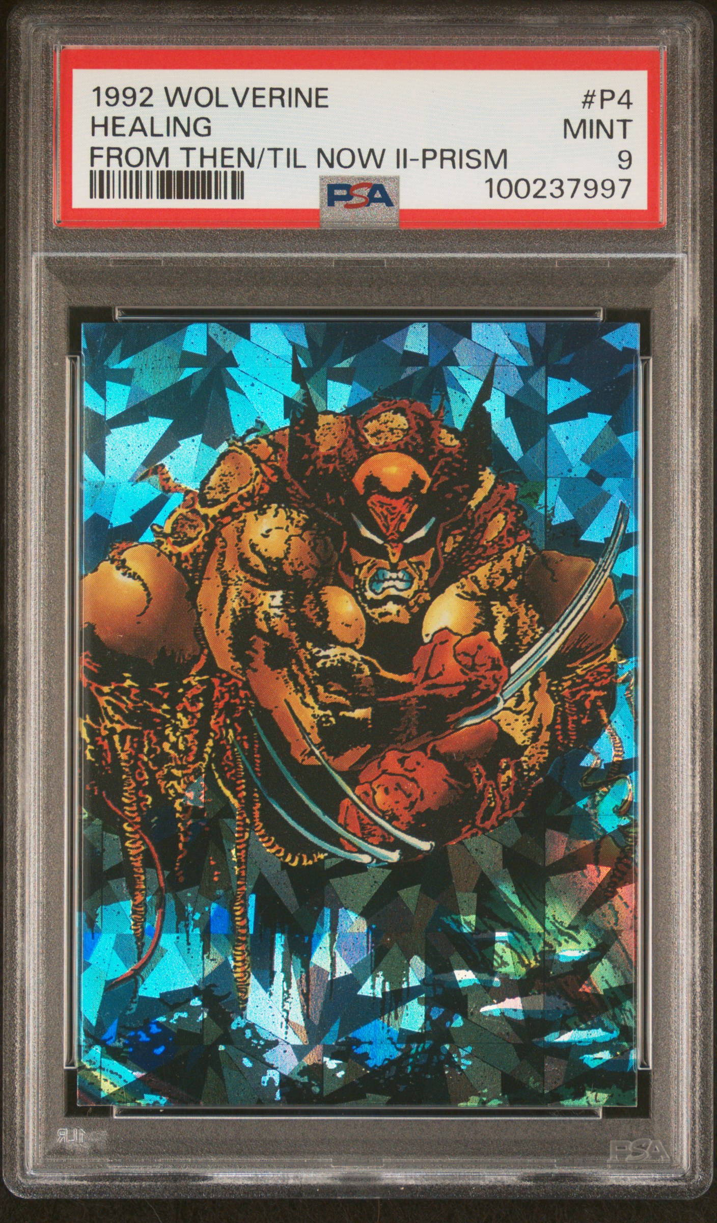 1992 Wolverine From Then 'Til Now Ii Healing #P4 (From Then/Til Now Ii-Prism) Mint 9 front