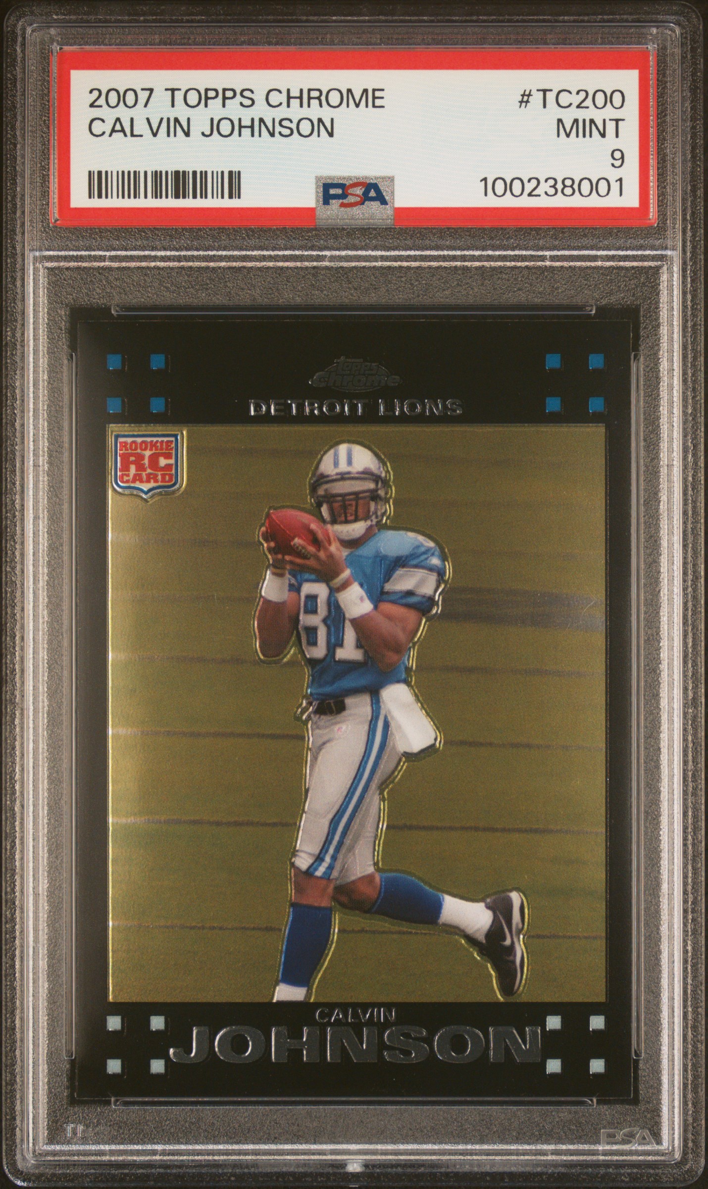 2007 Topps Chrome Calvin Johnson #Tc200 Mint 9 front