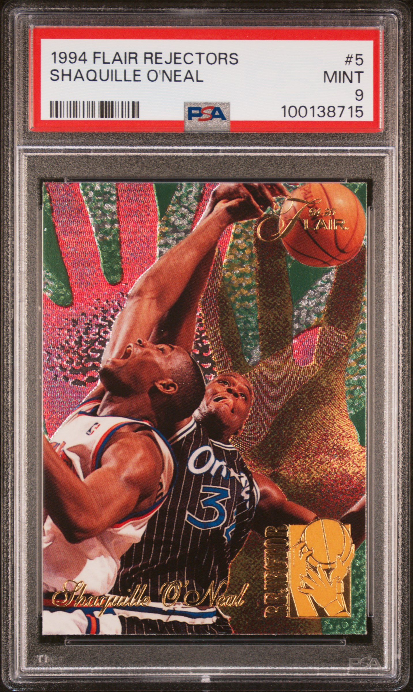 1994 Flair Rejectors Shaquille O'neal #5 Mint 9 front