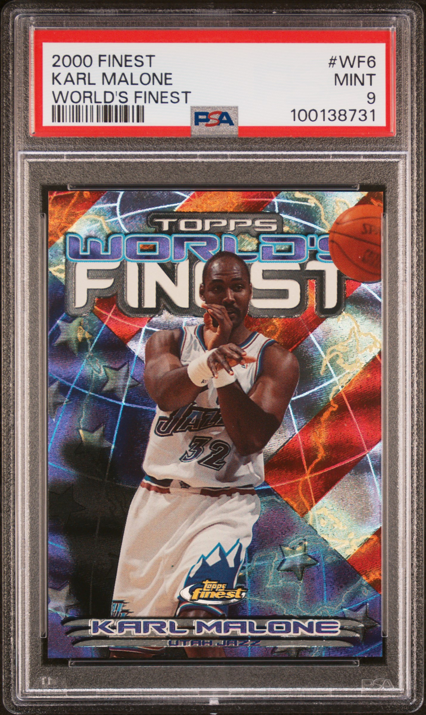 2000 Finest World's Finest Karl Malone #Wf6 (World's Finest) Mint 9 front