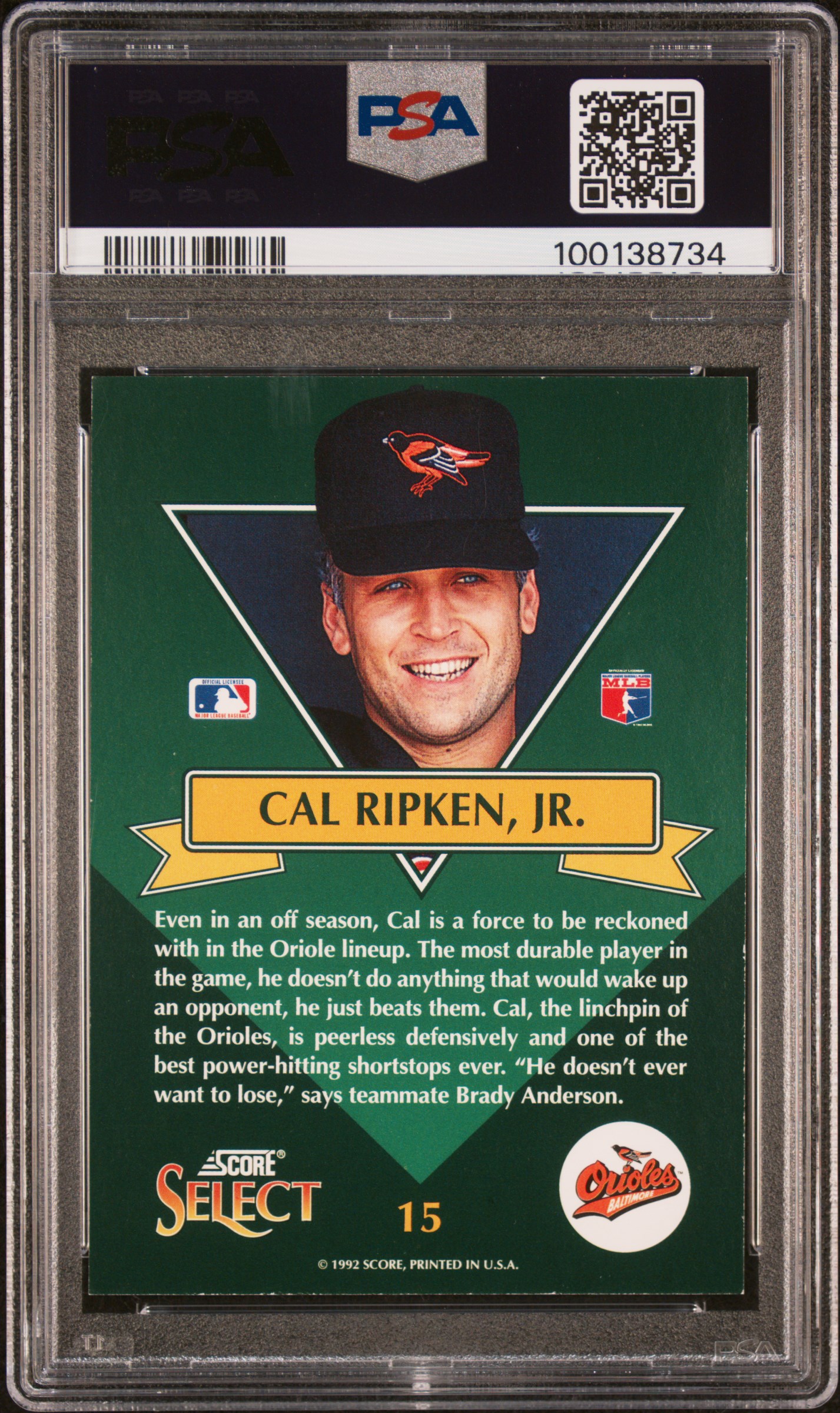1993 Select Stars Cal Ripken Jr. #15 Nm-Mt 8 back
