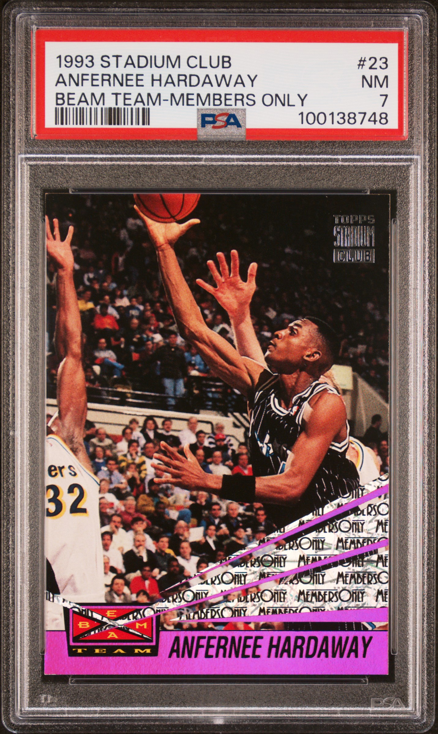 1993 Stadium Club Beam Team Anfernee Hardaway #23 (Beam Team-Members Only) Nm 7 front