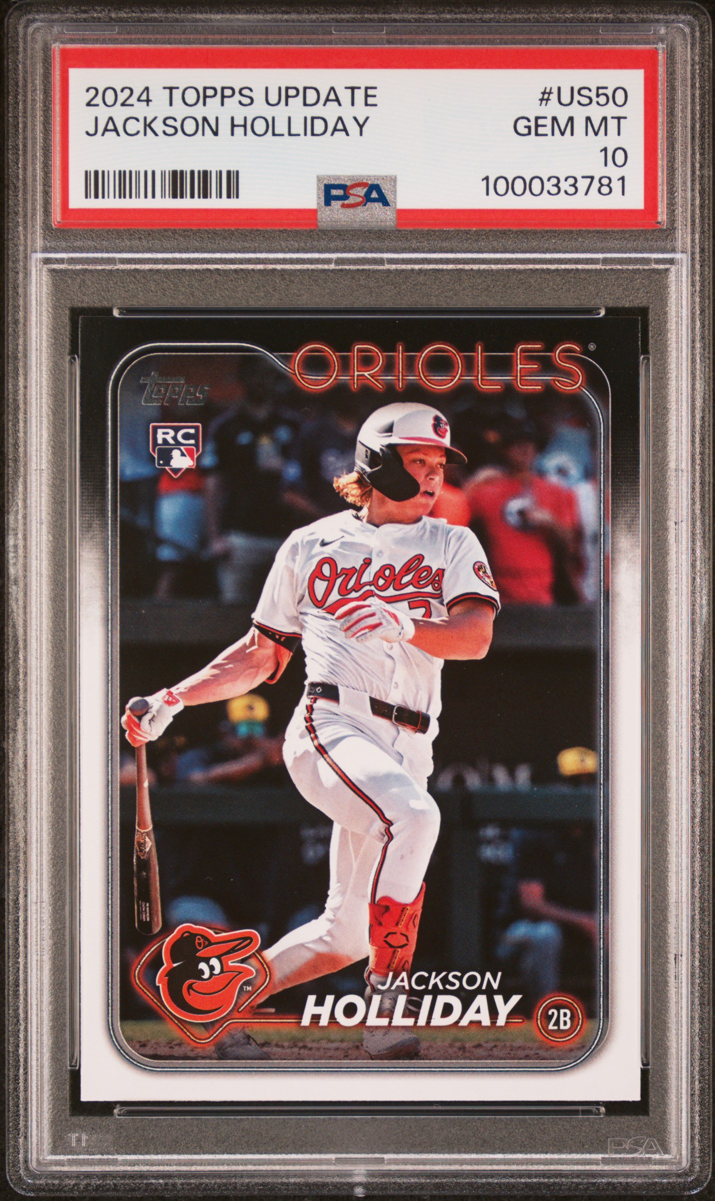 2024 Topps Update Jackson Holliday #Us50 Gem Mt 10 front