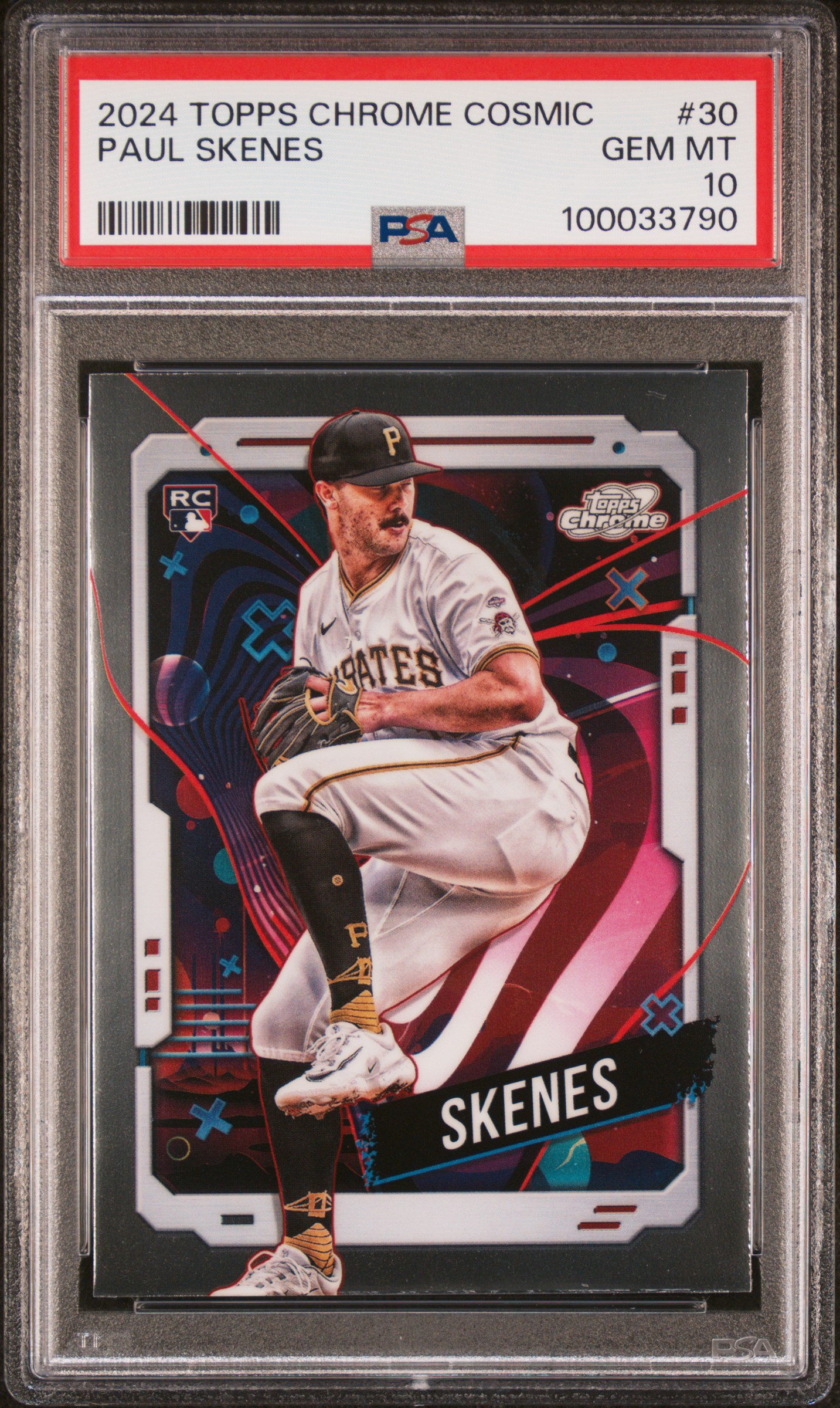 2024 Topps Chrome Cosmic Paul Skenes #30 Gem Mt 10 front