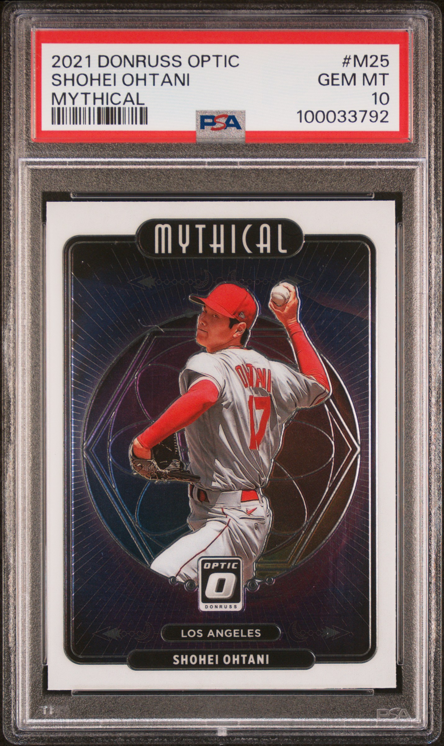 2021 Panini Donruss Optic Mythical Shohei Ohtani #M25 (Mythical) Gem Mt 10 front