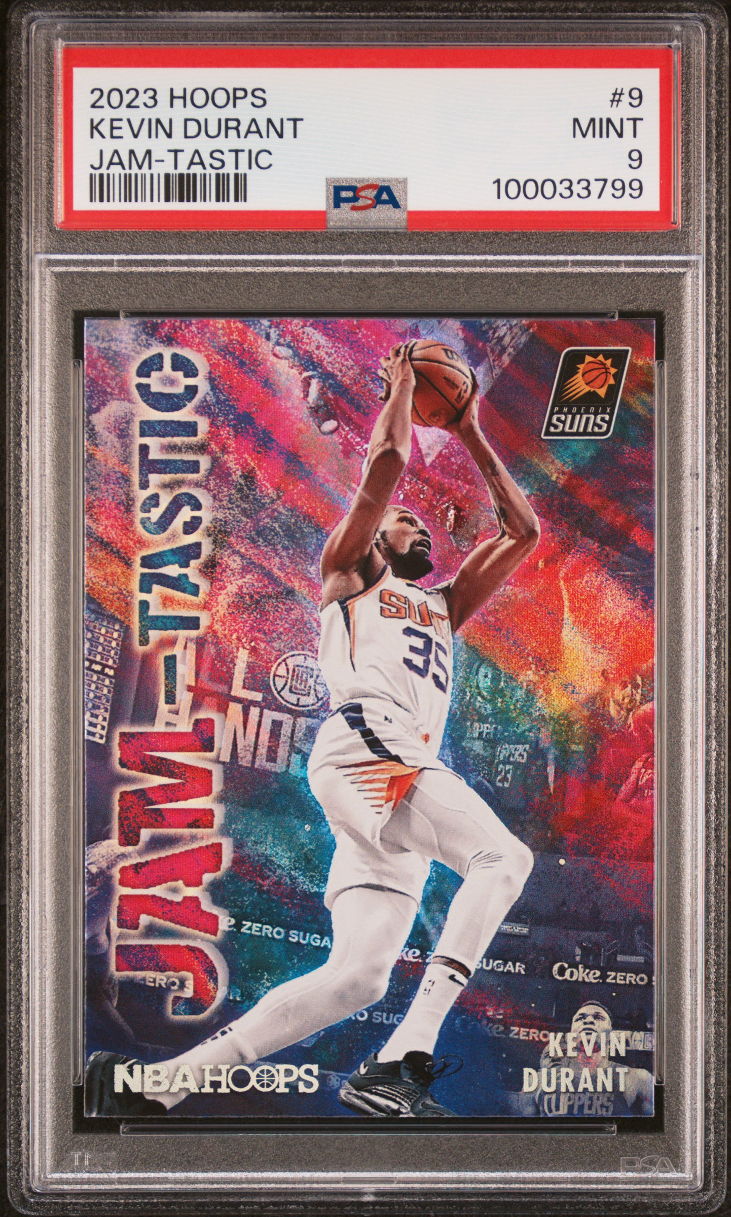2023 Panini Nba Hoops Jam-Tastic Kevin Durant #9 Mint 9 front