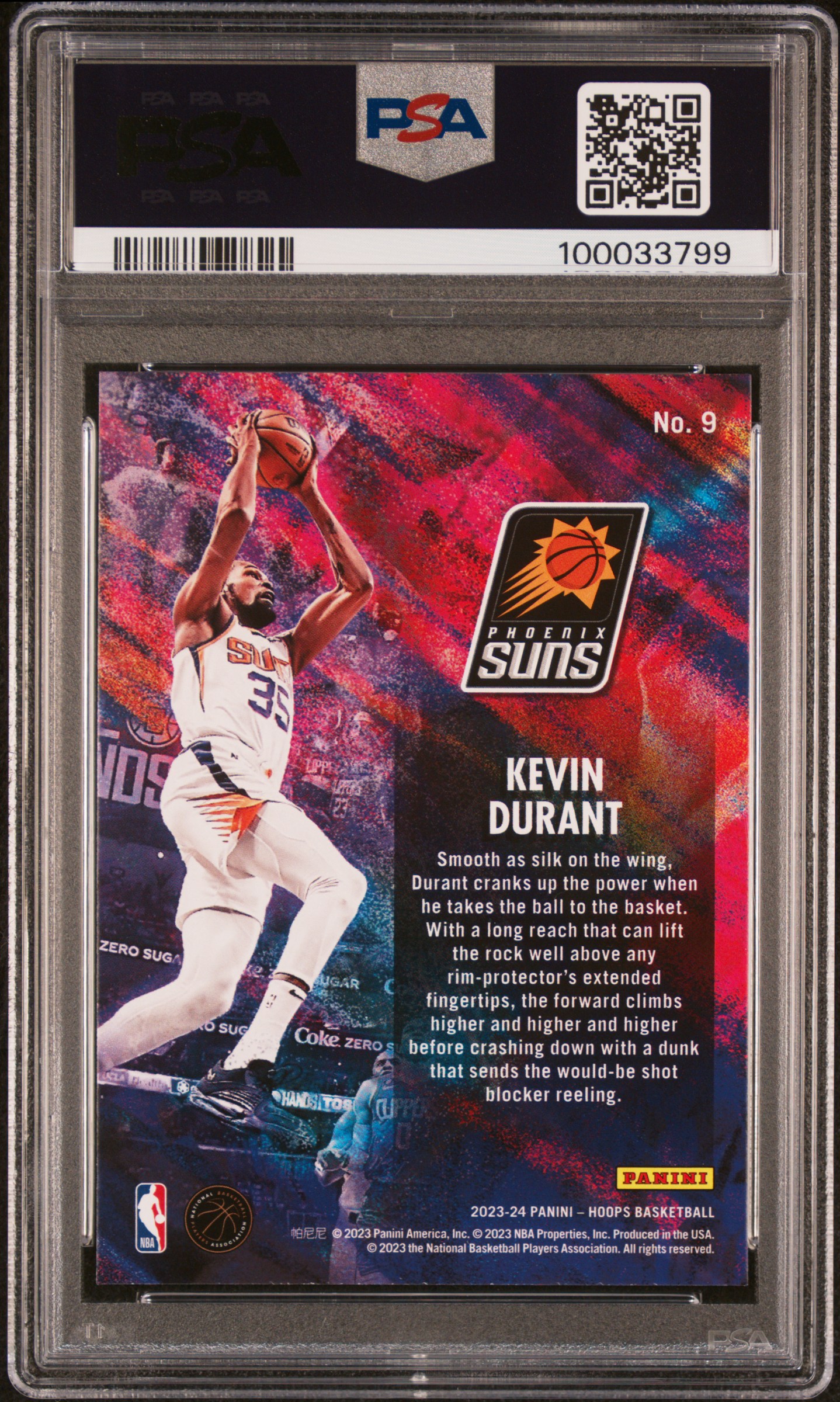 2023 Panini Nba Hoops Jam-Tastic Kevin Durant #9 Mint 9 back