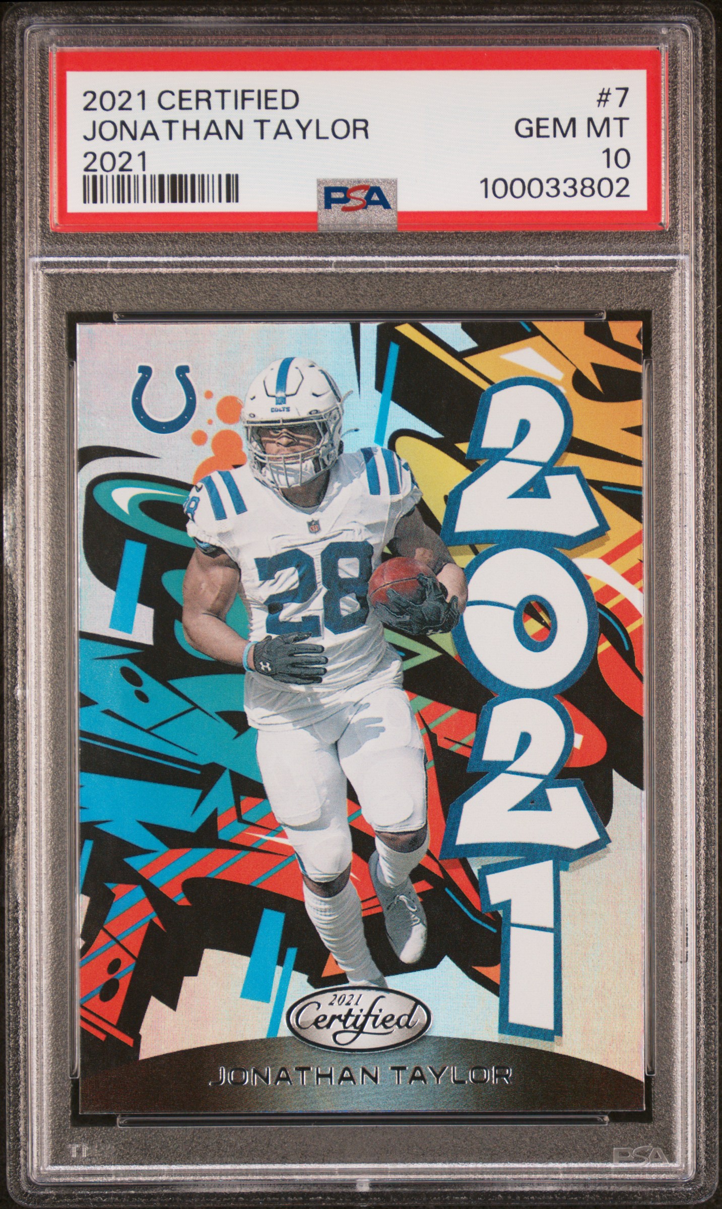 2021 Panini Certified 2021 Jonathan Taylor #7 (2021) Gem Mt 10 front