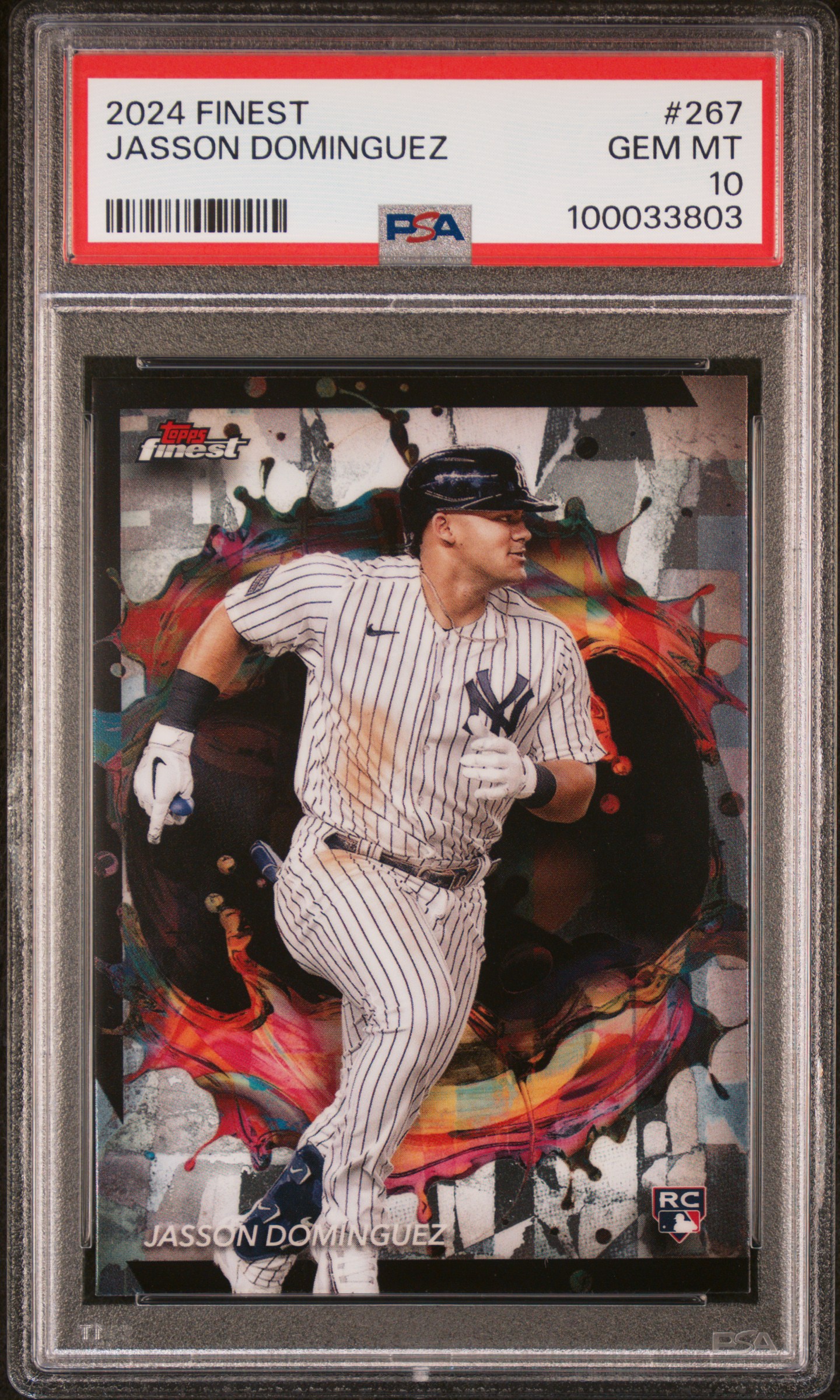 2024 Topps Finest Jasson Dominguez #267 Gem Mt 10 front