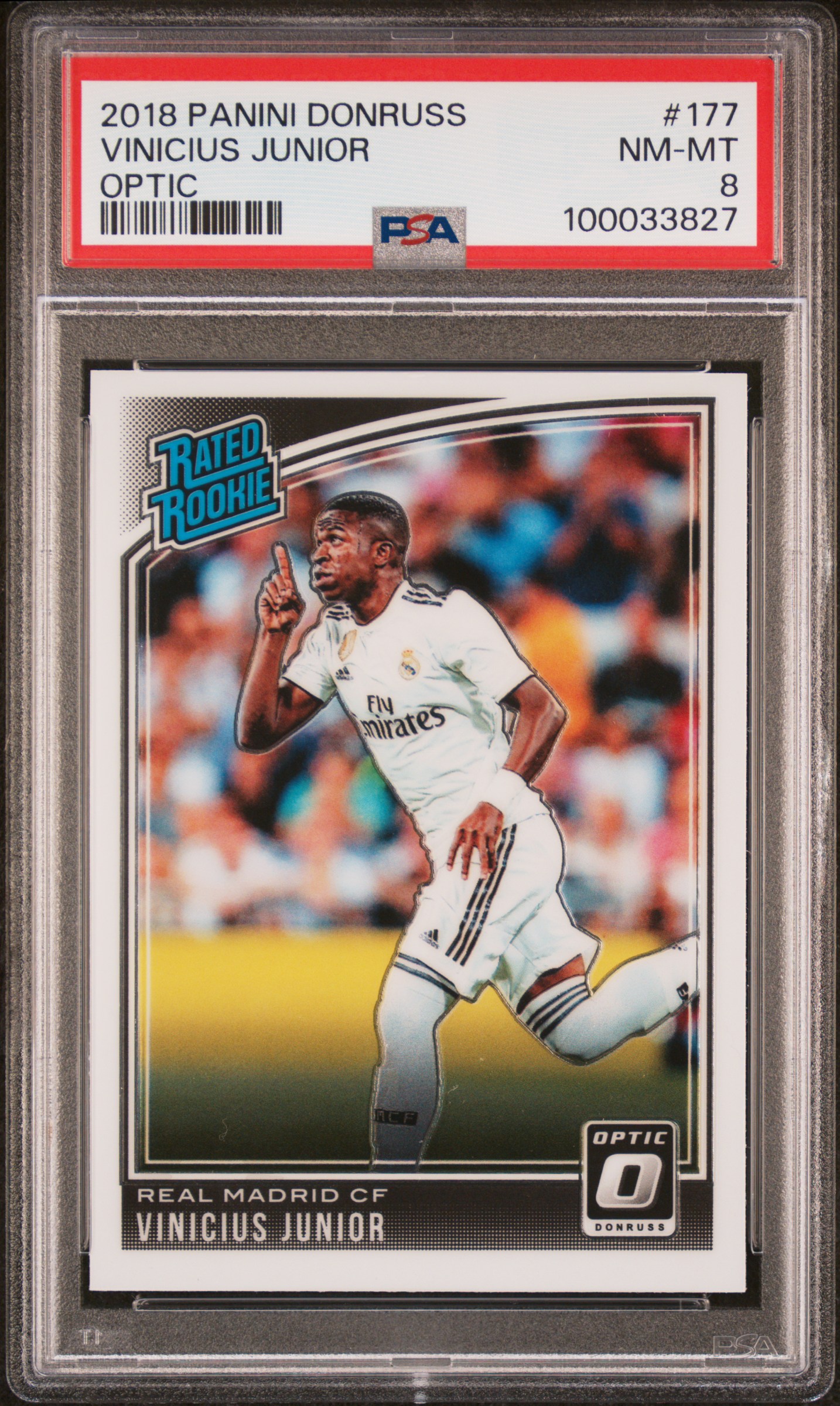 2018 Panini Donruss Vinicius Junior #177 (Optic) Nm-Mt 8 front
