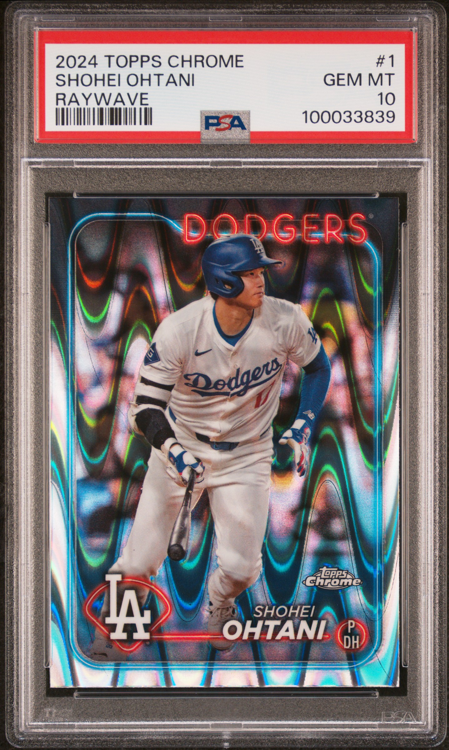 2024 Topps Chrome Shohei Ohtani #1 (Raywave) Gem Mt 10 front