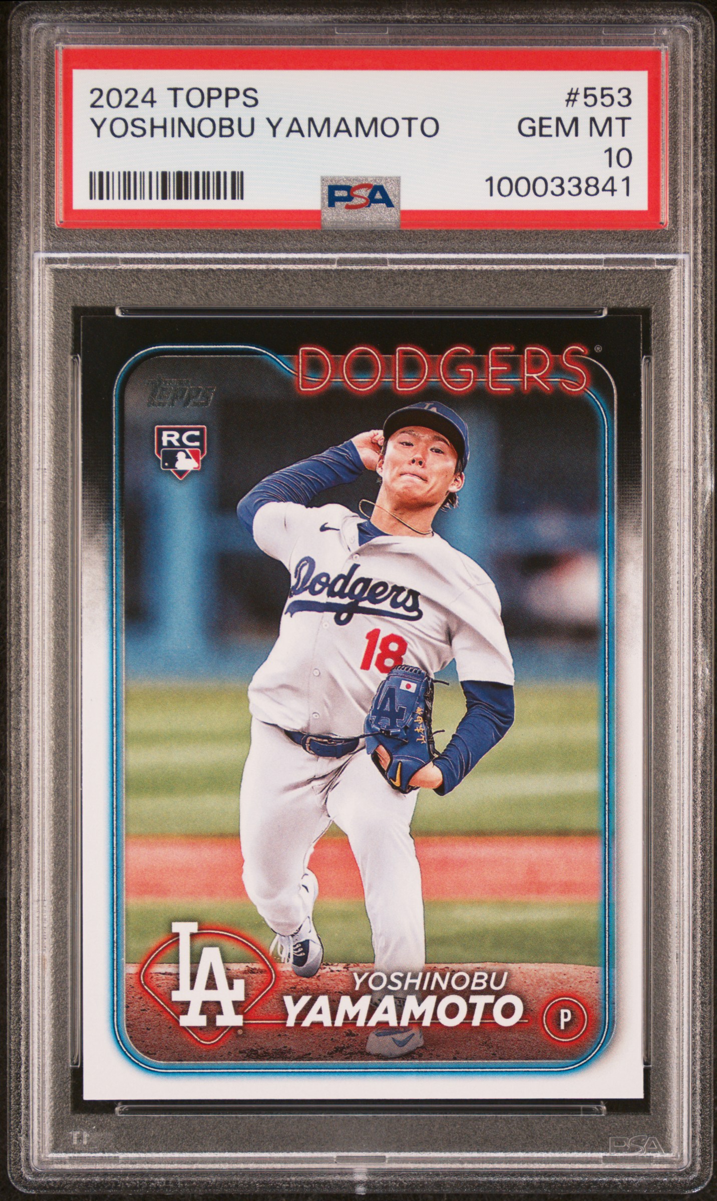 2024 Topps Yoshinobu Yamamoto #553 Gem Mt 10 front