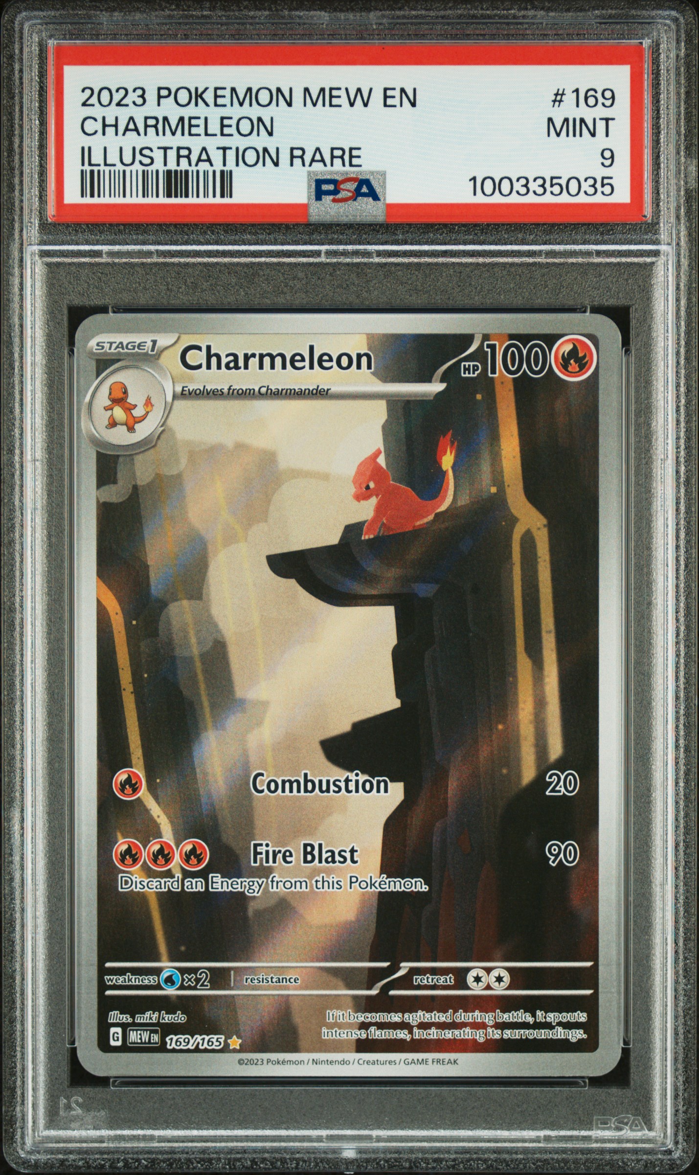 2023 Pokemon Mew En-151 Charmeleon #169 (Illustration Rare) Mint 9 front