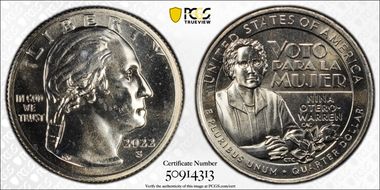 2022-S 25C Nina Otero-Warren MS65