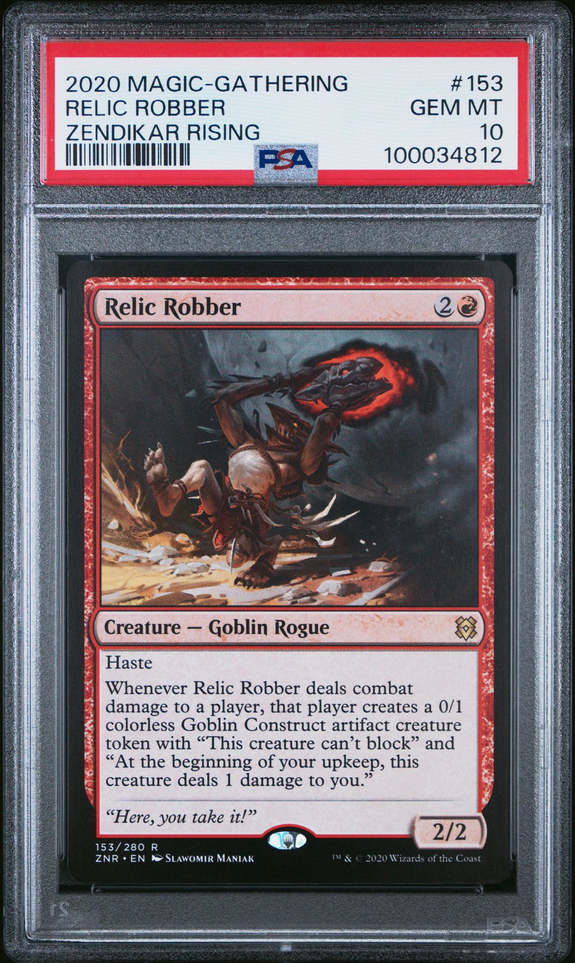 2020 MTG MAGIC THE GATHERING ZENDIKAR RISING #153 Relic Robber front