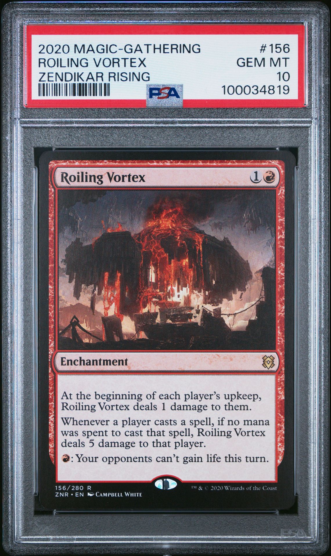2020 MTG MAGIC THE GATHERING ZENDIKAR RISING #156 Roiling Vortex front
