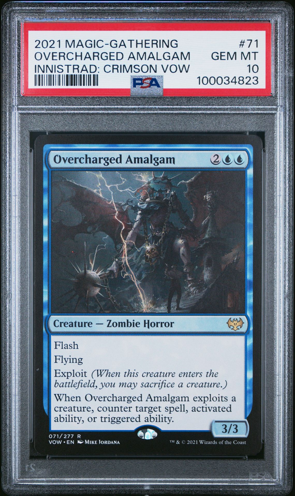 2021 MTG MAGIC THE GATHERING INNISTRAD: CRIMSON VOW #71 Overcharged Amalgam front