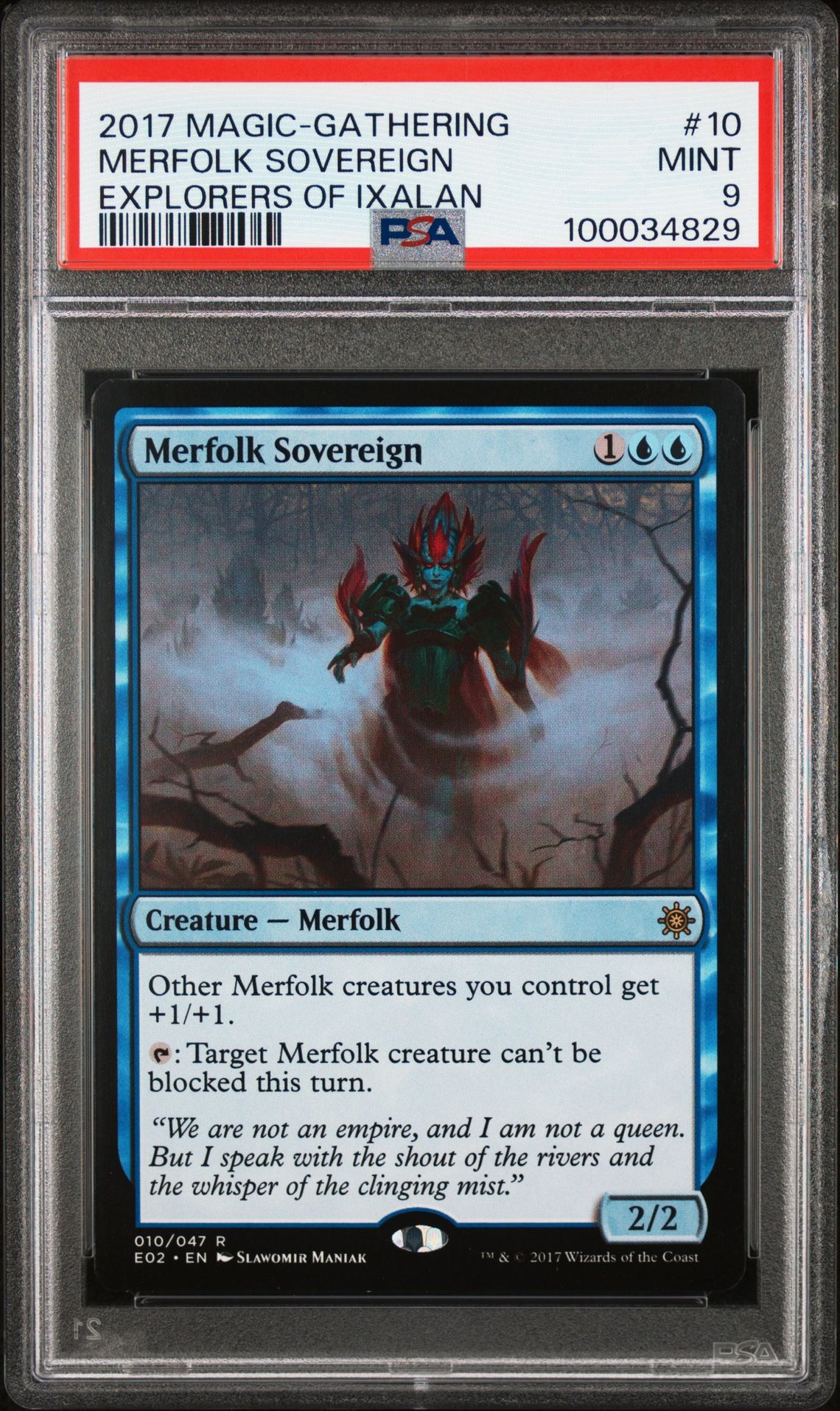 2017 MTG MAGIC THE GATHERING EXPLORERS OF IXALAN #10 Merfolk Sovereign front