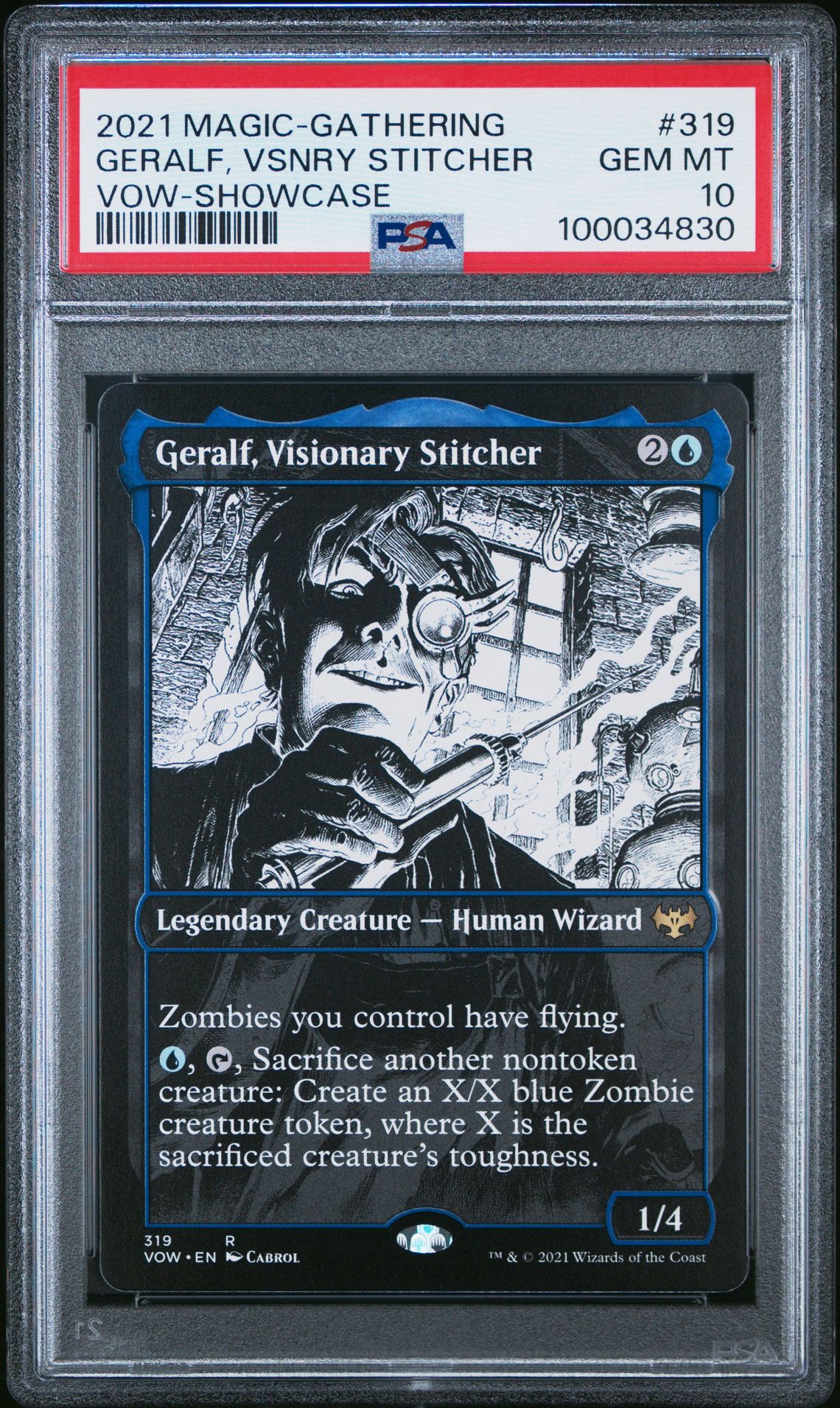 2021 MTG MAGIC THE GATHERING INNISTRAD: CRIMSON VOW SHOWCASE #319 Geralf, Vsnry Stitcher front