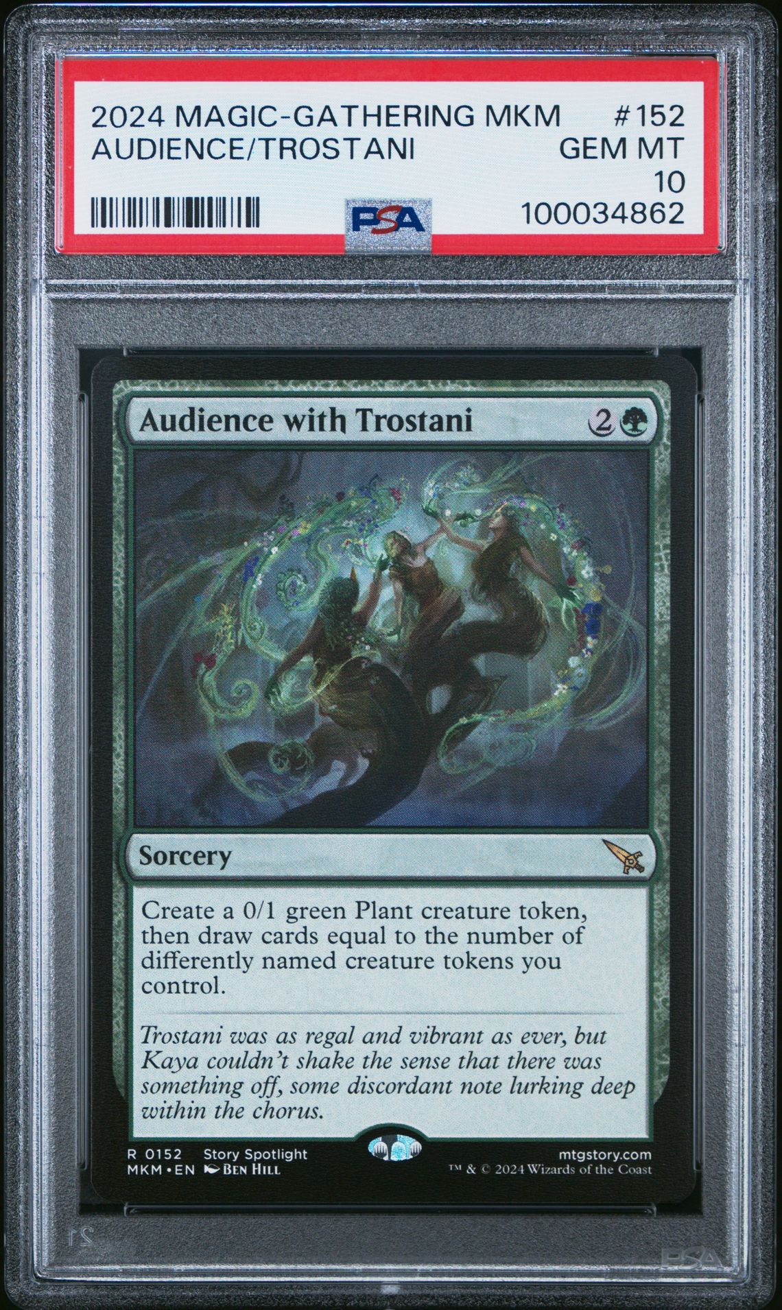 2024 MTG MAGIC THE GATHERING MURDERS AT KARLOV MANOR #152 Audience/Trostani front