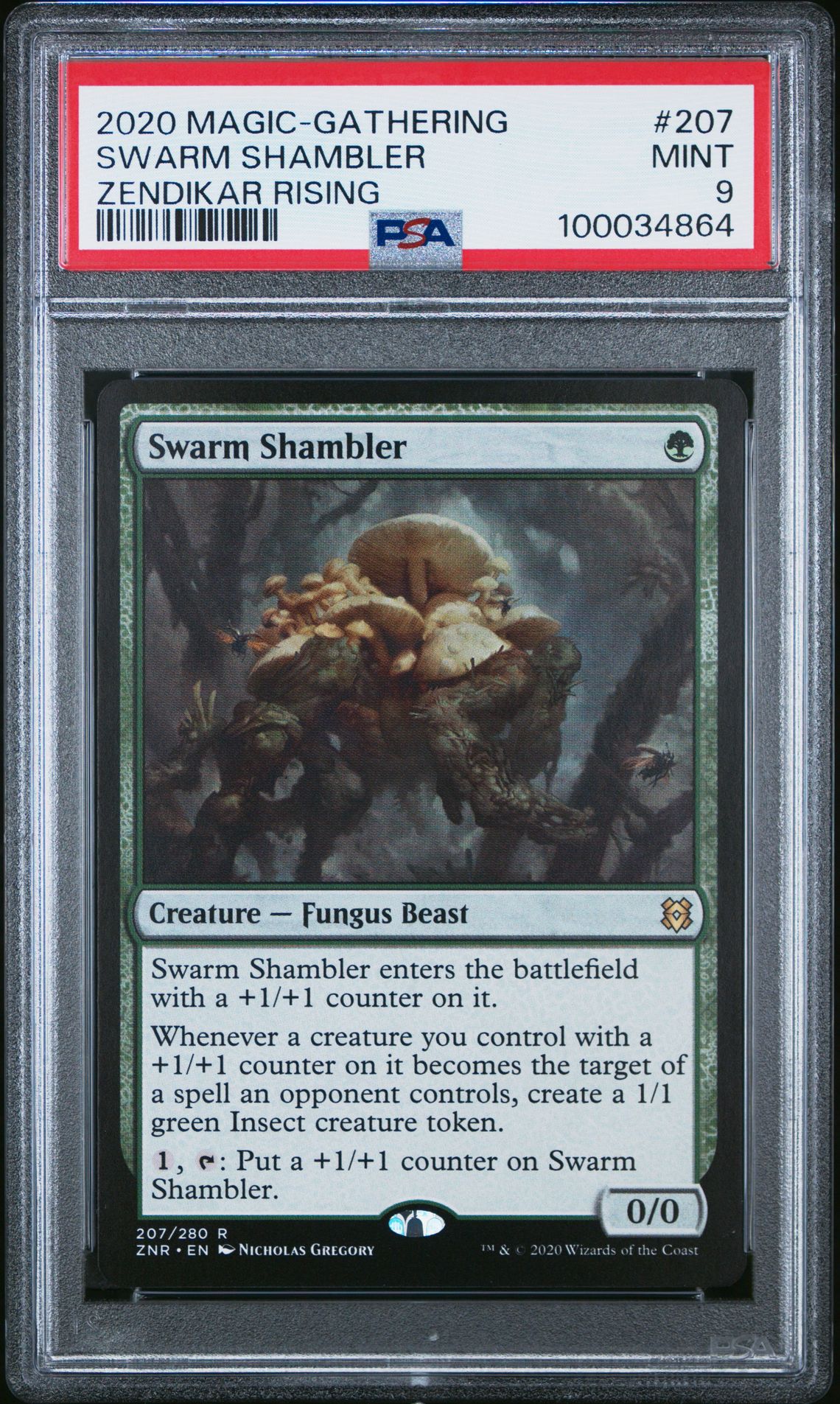 2020 MTG MAGIC THE GATHERING ZENDIKAR RISING #207 Swarm Shambler front