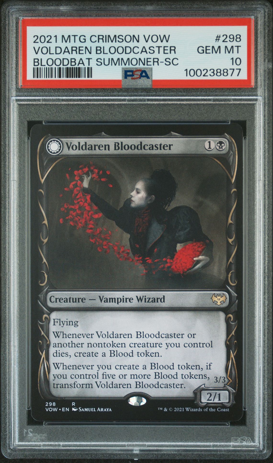 2021 MTG MAGIC THE GATHERING INNISTRAD: CRIMSON VOW SHOWCASE #298 Voldaren Bloodcaster front
