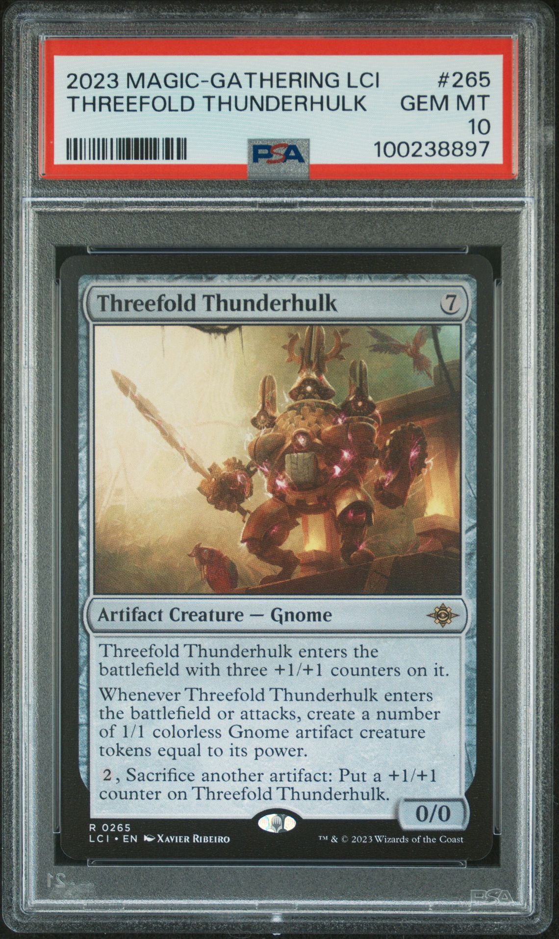 2023 MTG MAGIC THE GATHERING THE LOST CAVERNS OF IXALAN #265 Threefold Thunderhulk front