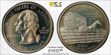 2001-S 25C Kentucky PR68DCAM