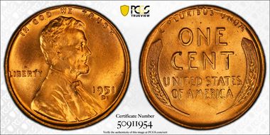 1951-D/S 1C OMM FS-511 MS65RD