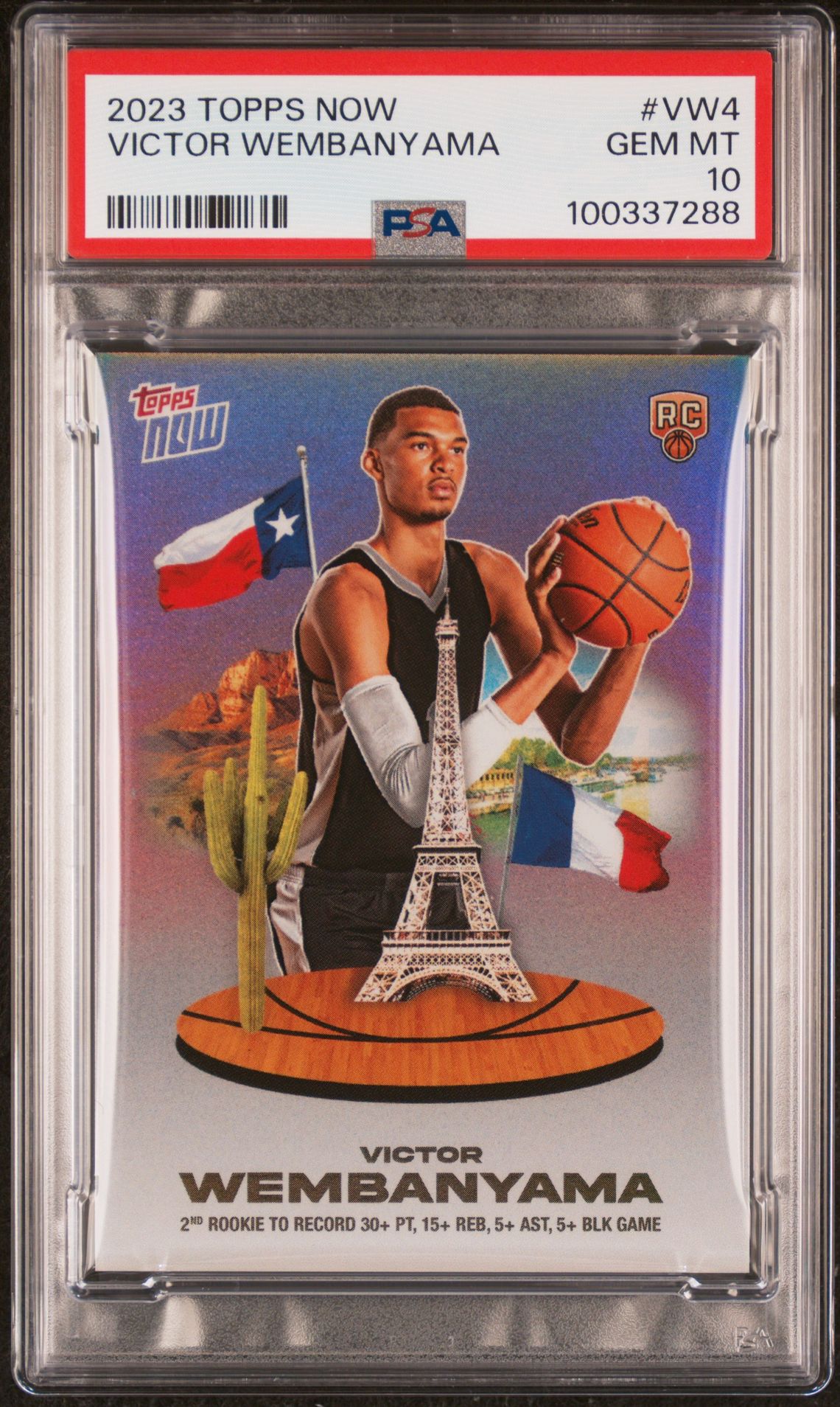 2023 Topps Now Victor Wembanyama #Vw4 Gem Mt 10 front