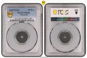 1945 N GJ 10 Øre MS62
