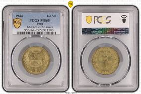 1944 1/2 Sol KM-220.2 - 5 Leaves MS65