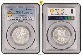 1847 Gulden KM-66  Ag N1