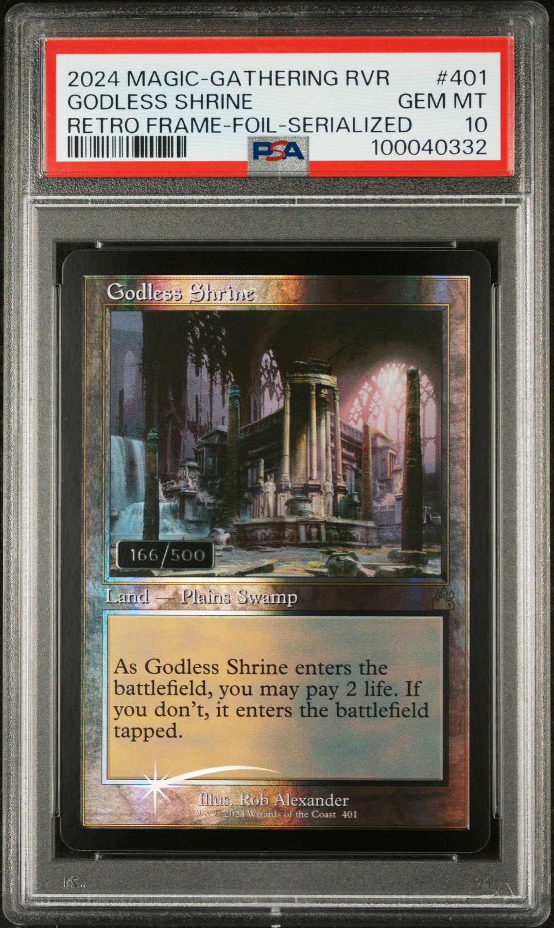2024 MTG Magic: The Gathering RETRO FRAME-FOIL-SERIALIZED #401 Godless Shrine front