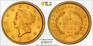1851 G$1 MS66