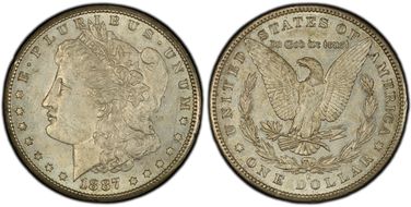 1887-S $1 AU58
