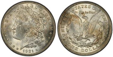 1921 $1 Morgan MS62