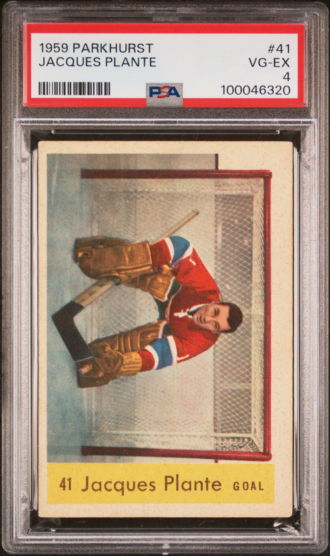 1959 PARKHURST #41 Jacques Plante front