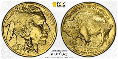 2024 $50 American Buffalo .9999 Fine Gold MS70