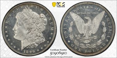 1896 $1 MS66PL