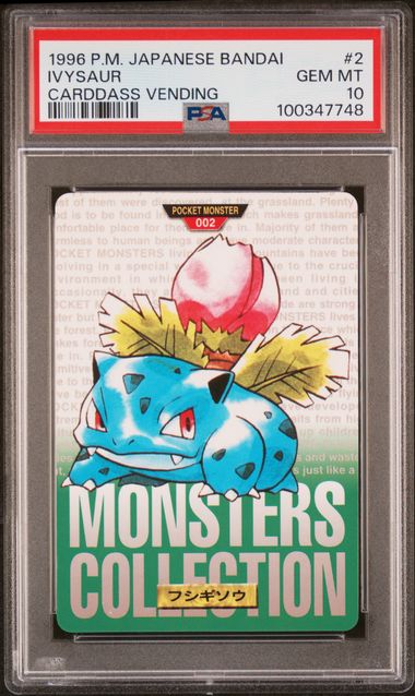 Ivysaur card PSA 10, cert 100347748