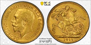 1911 Sov S-3996 AU58