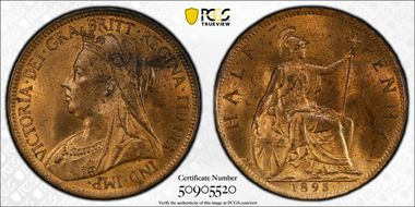 1895 1/2D S-3962 MS63RB